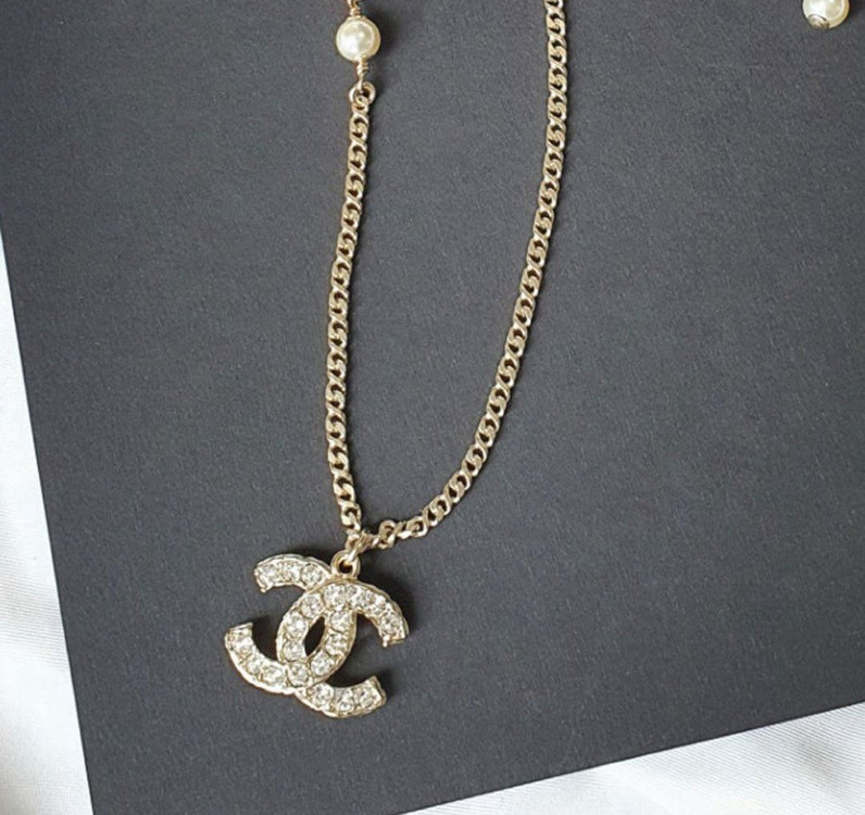 [미사용][정품]샤넬 CC로고 진주 목걸이 네크리스--4