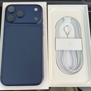사이클50/풀박스)아이폰17프로맥스 블루 512GB/100%