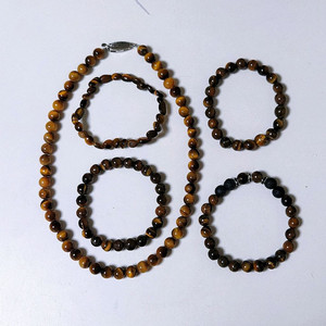 5개일괄9만,새상품]천연 호안석 목걸이 팔찌 4개 세트 차량용 휴대용 등산 골프 자전거 낚시 구찌 닥스 몽블랑 입생