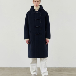 드로우핏 세인트 오버핏 프리미엄 울 더플코트 네이비 m