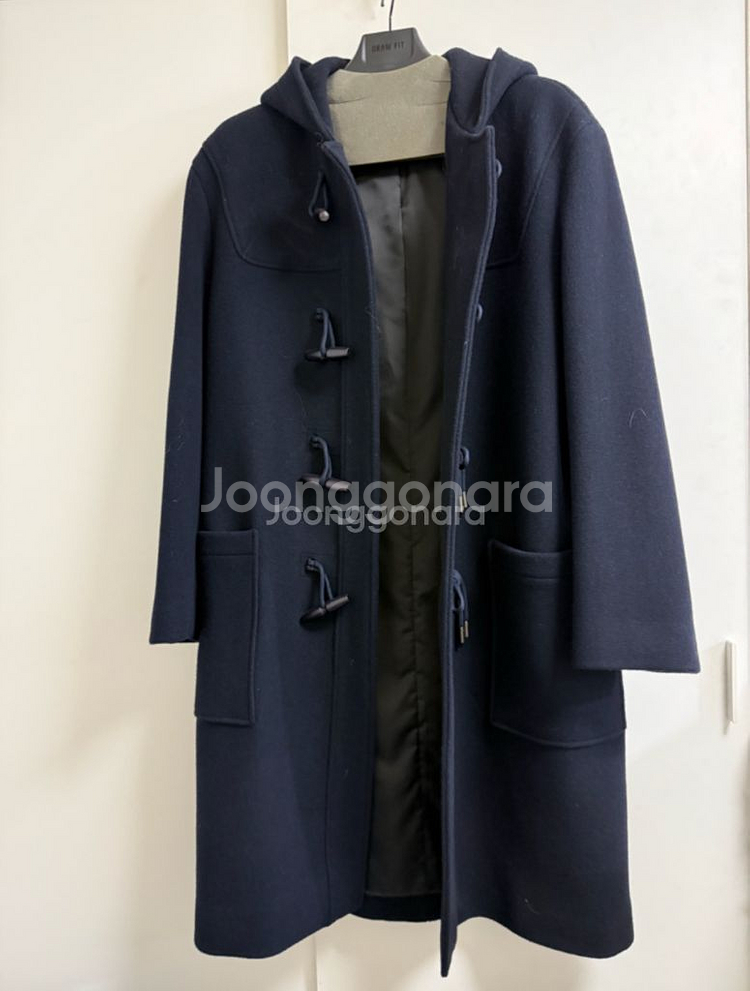 드로우핏 세인트 오버핏 프리미엄 울 더플코트 네이비 m--1