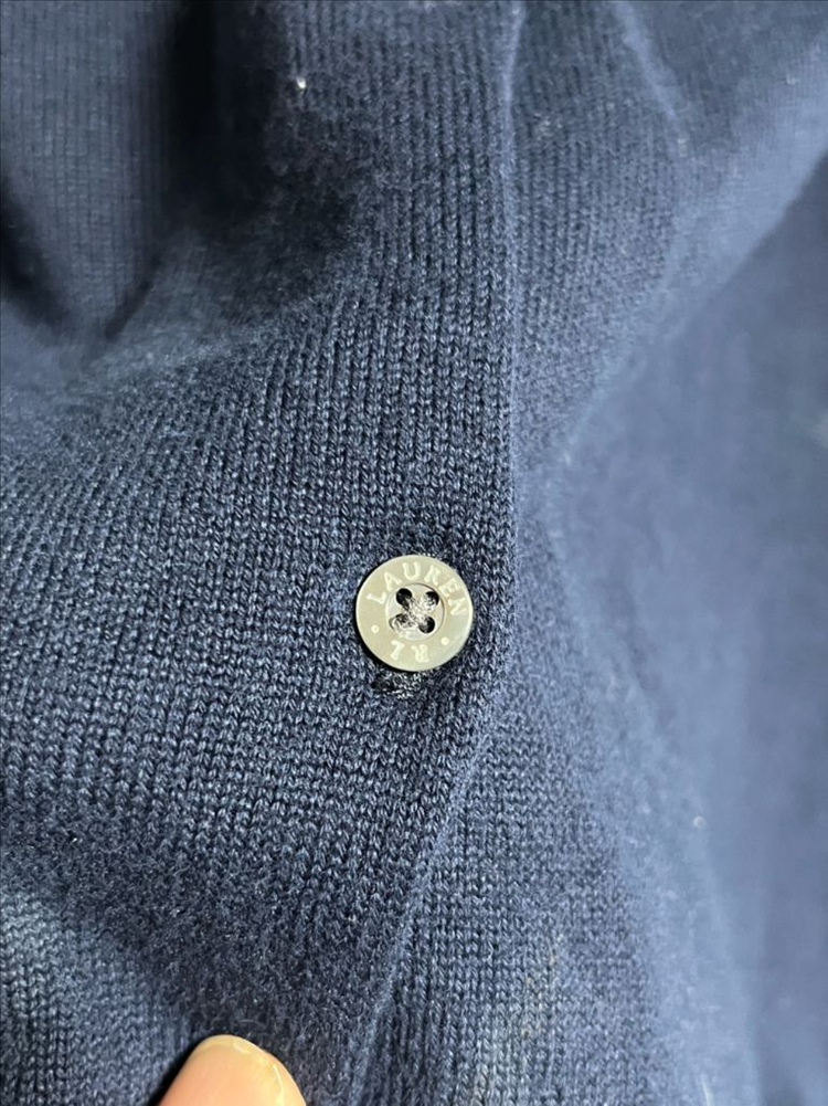 폴로 랄프로렌 U넥 네이비 가디건 XL--2