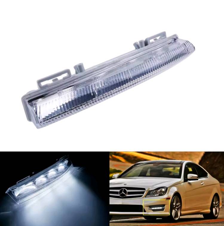 새제품)벤츠 w204 w212 r172 c207 흰색 백색led drl 안개등 주간주행등 안개등 커버 벤츠 led등--2