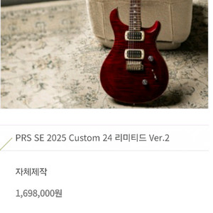 2025.prs se 커스텀 일렉기타 limited ver2 이미지