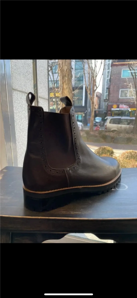피렌체아뜨리에 소가죽 첼시부츠 브라운250 이미지