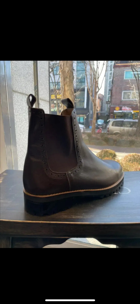 피렌체아뜨리에 소가죽 첼시부츠 브라운250 이미지
