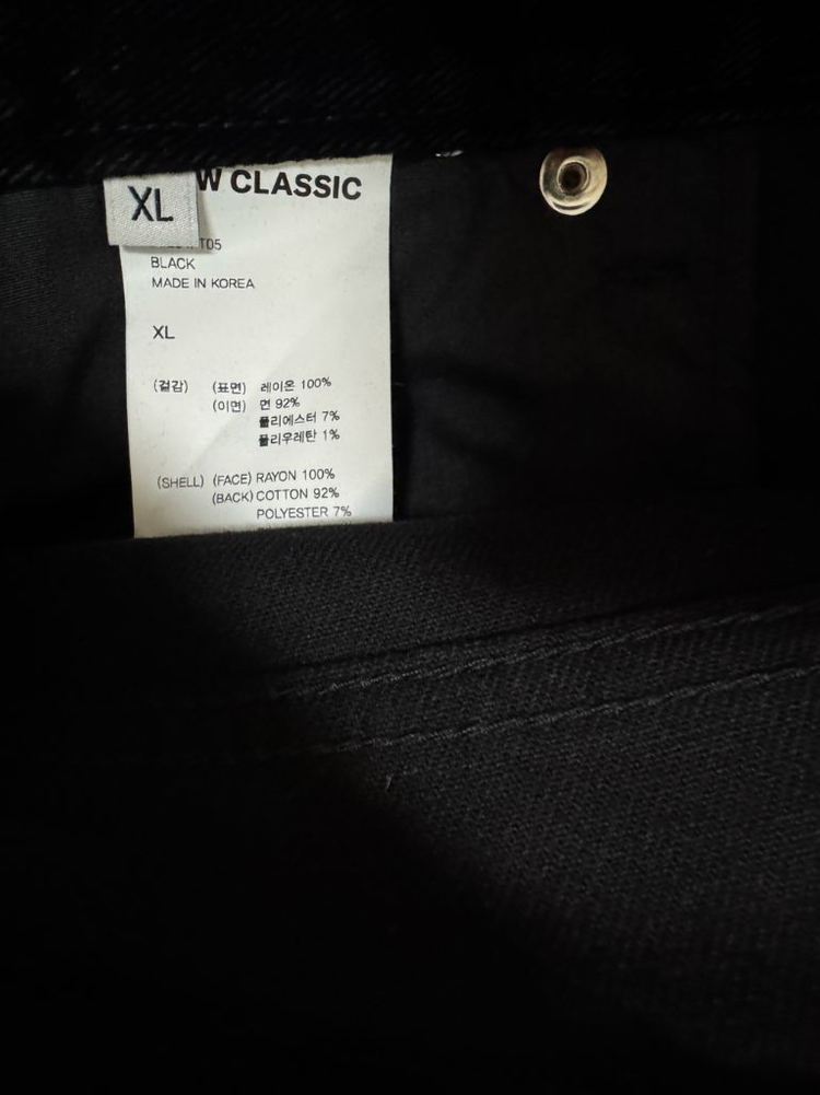 로우클래식 벨벳 데님 팬츠 청바지 VELVET DENIM LOOSE-FIT JEANS_BLACK_LC254PT05B--3