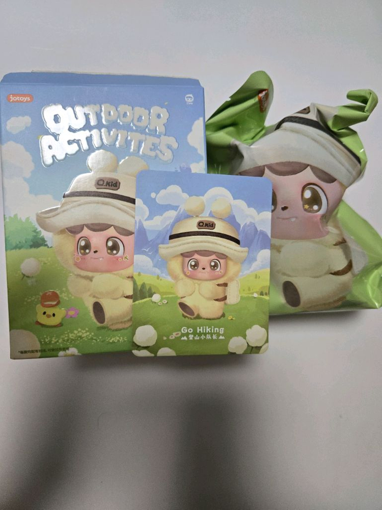 [미개봉]타이니빌 Q베이비 큐베이비 q.kid 신나는 야외활동 플러피 랜덤 피규어 키링 등산 야구 동화 인형 키링 이미지