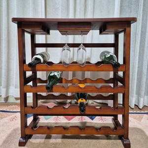 엔틱 원목 24병 와인렉