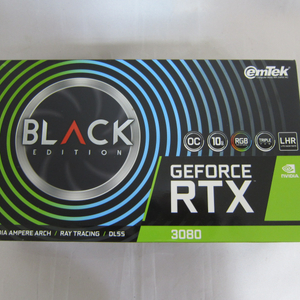 이엠텍 RTX 3080 BLACK EDITION OC D6X 10GB LHR 박스풀