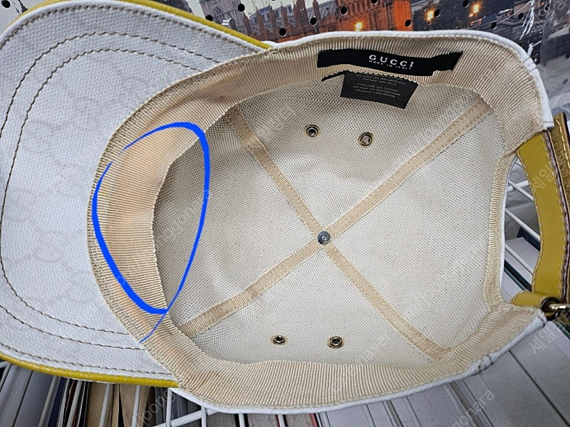 구찌 모자 야구모자 볼캡 M 56 세리라인 GG 코팅 캔버스 KF42 이미지