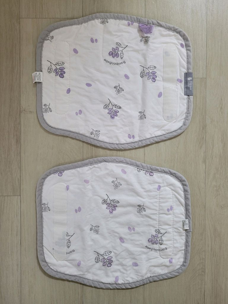 밤부베베 엄마 턱받이 2개, 아기띠 침받이 세트 이미지