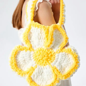 샵사이다 데이지 플라워 털실 가방