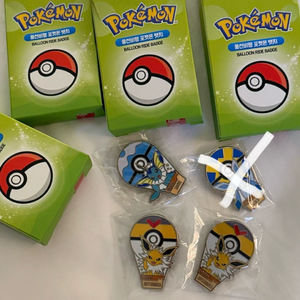 롯데월드 포켓몬 풍선여행 뱃지 쥬피썬더 샤미드 이미지