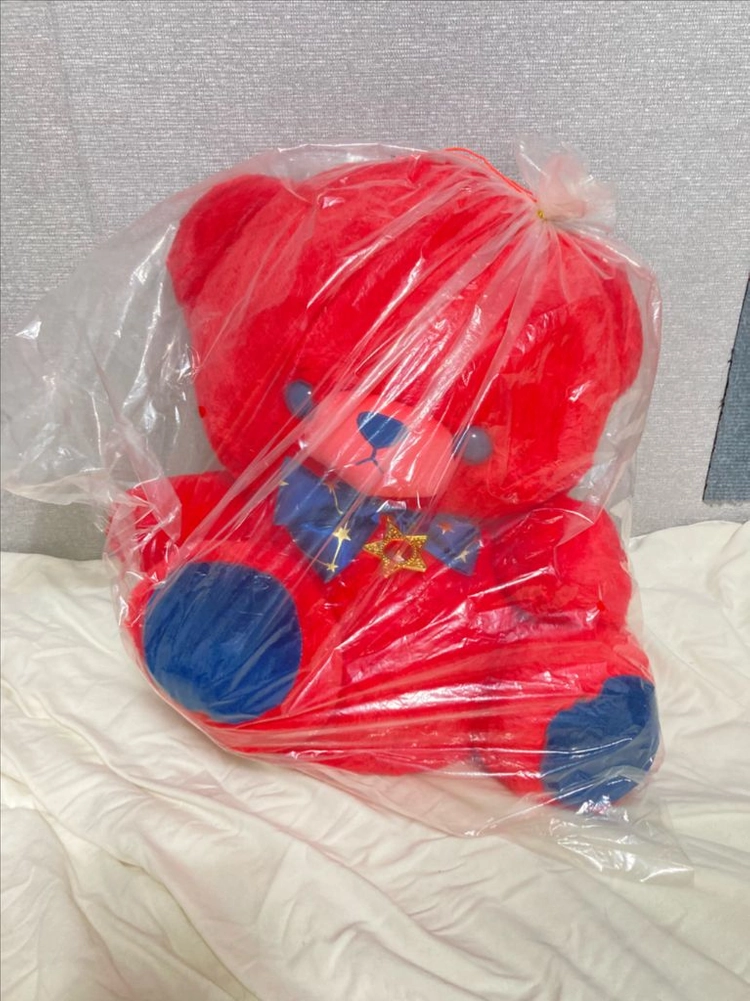 50cm 대형 빨간 곰인형 이미지
