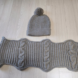 손뜨개 넥워머 털모자