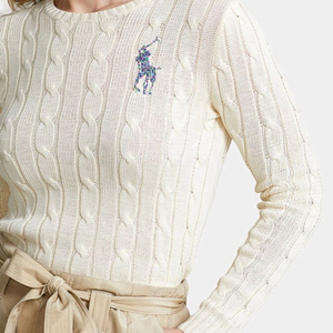 폴로 랄프로렌 여성 비즈 빅포니 코튼 니트 새제품