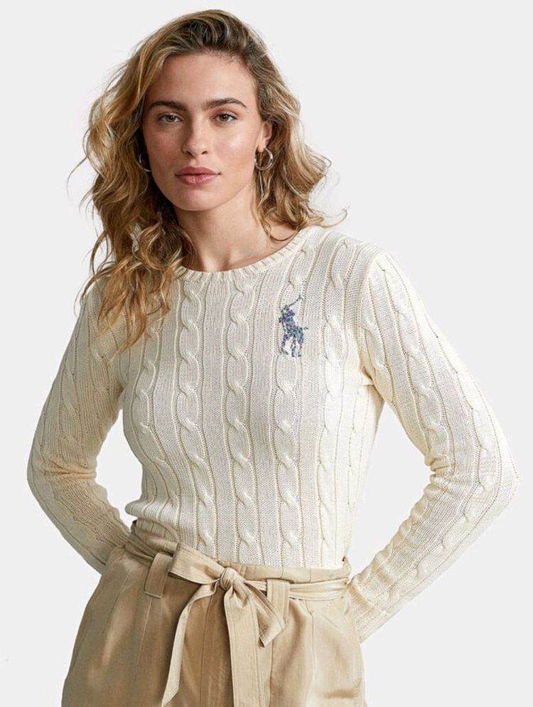 폴로 랄프로렌 여성 비즈 빅포니 코튼 니트 새제품--1