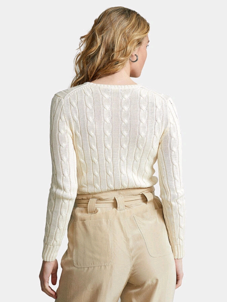 폴로 랄프로렌 여성 비즈 빅포니 코튼 니트 새제품--2