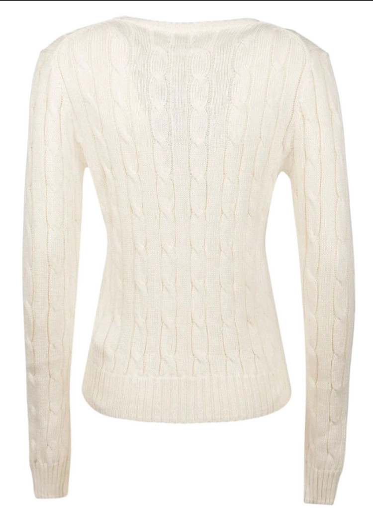 폴로 랄프로렌 여성 비즈 빅포니 코튼 니트 새제품--3