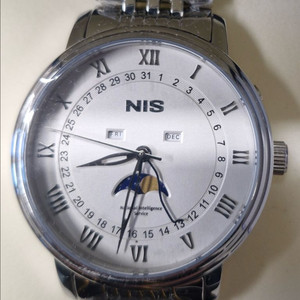 국정원시계 문페이즈 스틸밴드 미사용 수집품 선물용 박스