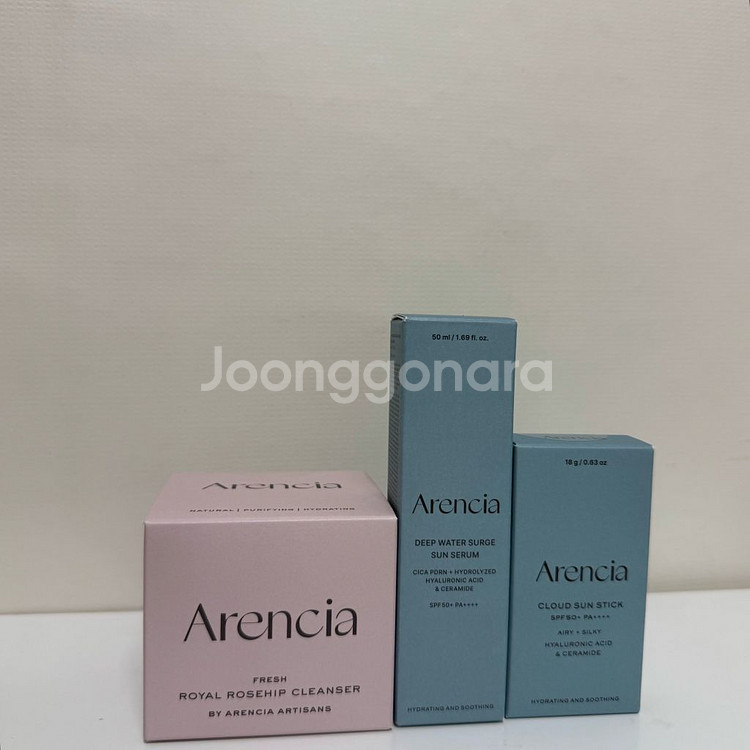 아렌시아 프레시 로얄 로즈힙 클렌저 떡솝 딥 워터 써지 선세럼 선스틱--1