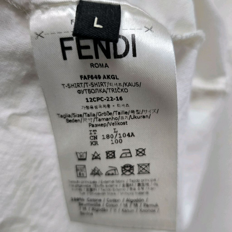 펜디 FF 멀티 로고 반팔 티셔츠 L사이즈 100 이미지