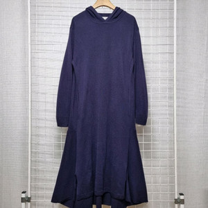 SJSJ 후드 니트원피스 (퍼플)