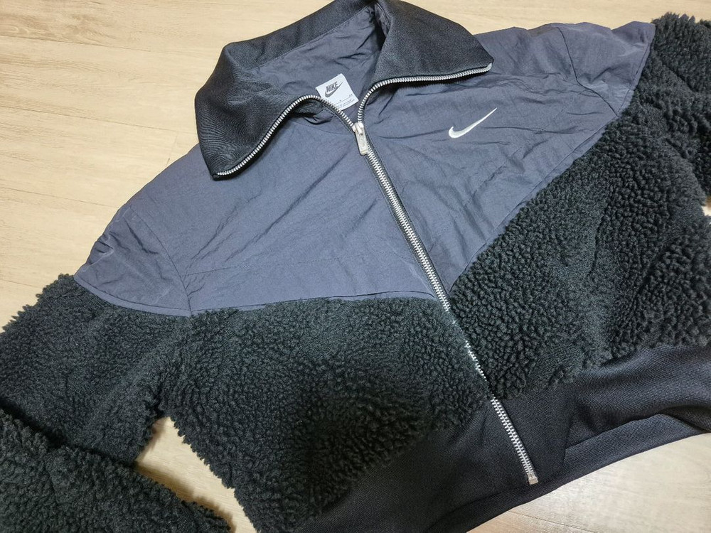 나이키 여성 셰르파 후리스 숏자켓--1