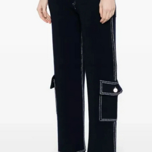 Barrie 캐시미어 카고 데님 팬츠 네이비-새거-남여공용