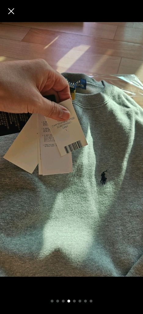 폴로랄프로렌 보이즈L 기모맨투맨 회색 정품 새상품 9만원 (여성성인 55가능)--3