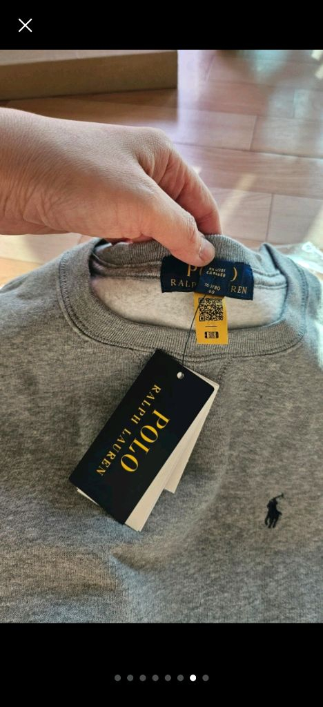 폴로랄프로렌 보이즈L 기모맨투맨 회색 정품 새상품 9만원 (여성성인 55가능)--6