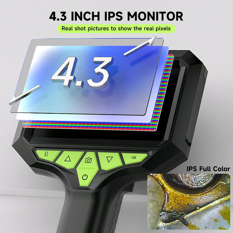 새상품)15M 사진,녹화(SD포함) 내시경카메라4.3인치 누수탐지 배관검사--2