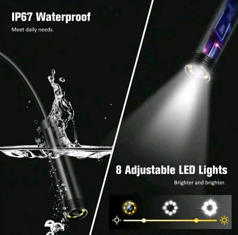 새상품)15M 사진,녹화(SD포함) 내시경카메라4.3인치 누수탐지 배관검사--3