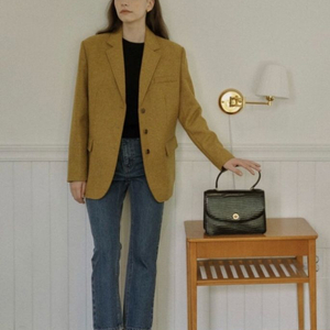 아쎄르 콜린 자켓 문트위드 리본빛 더바넷 시엔느