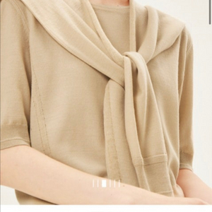 타임 니트탑 & 니트머플러 세트