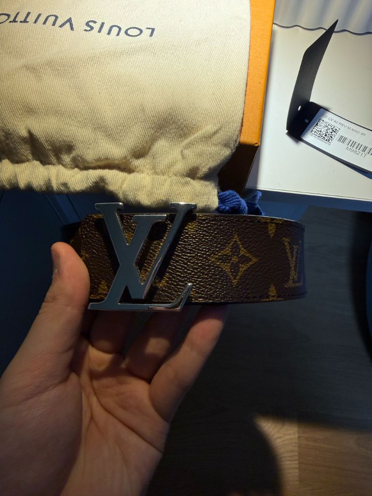 (새상품급) 루이비통 모노그램 리버시블 벨트 95size--2