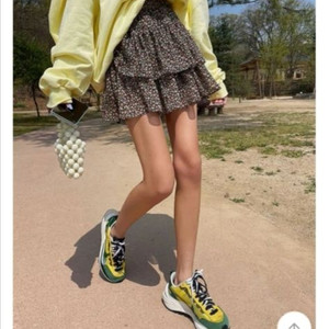 라걸 파니플라워캉캉 스커트 블랙