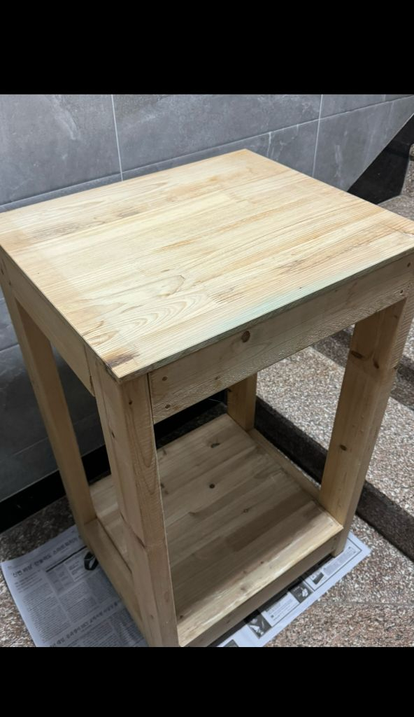 45큐브 어항2개+원목 받침대 축양장 다이 일괄--1