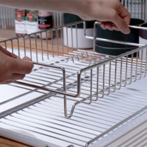 JVR 2in1 올 스텐 슬라이드 식기건조대