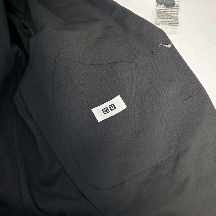 S] 유니클로 U 릴랙스피트 테일러드 재킷 르메르 협업 자켓 블랙 #AH--7