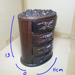 고급스러운 목재 미니 서랍함