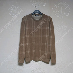 DKNY 울 100% 체크 니트