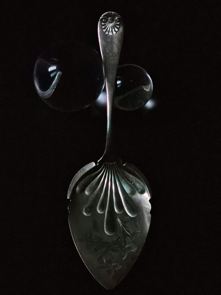 빈티지 실버 케익서버 이미지