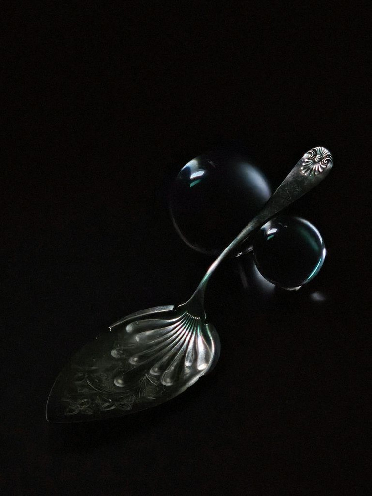 빈티지 실버 케익서버 이미지