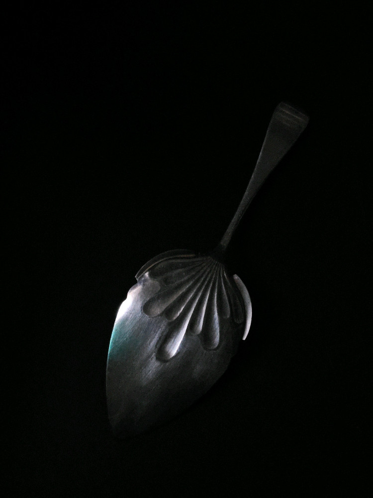 빈티지 실버 케익서버 이미지