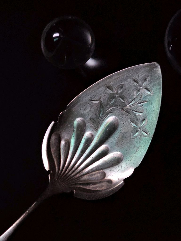 빈티지 실버 케익서버 이미지