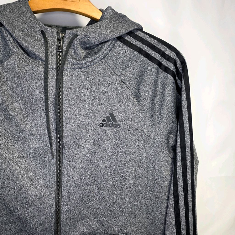 [M] 아디다스 스포츠 스웨트 후드집업 블랙/그레이 계열 #AH--2