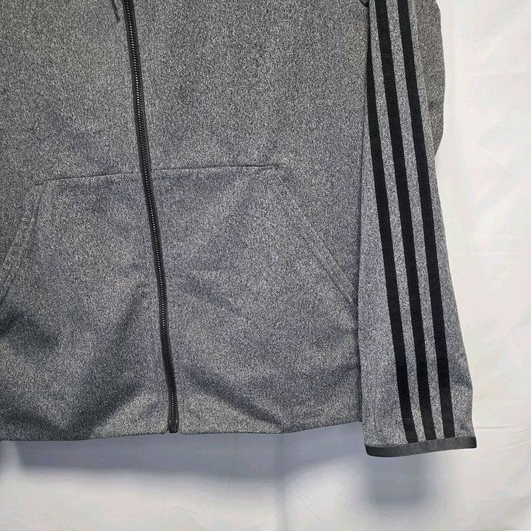 [M] 아디다스 스포츠 스웨트 후드집업 블랙/그레이 계열 #AH--4