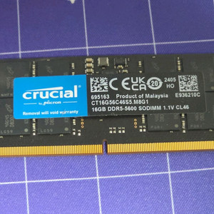 노트북용 크루셜 DDR5 16GB 5600hz 램